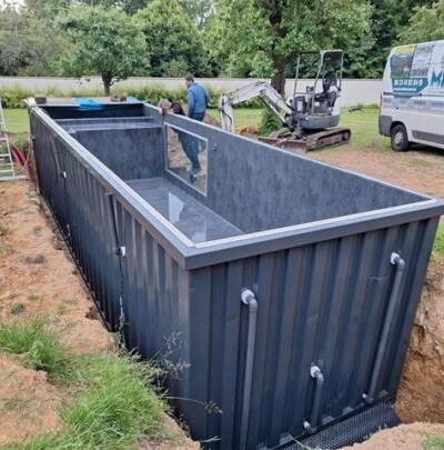 Photos d'une piscine enterré. Photos d'une piscine enterré.